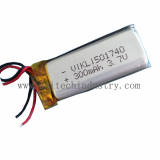 CE ROHS lithium polymer  300mah li_polymer battery 501740